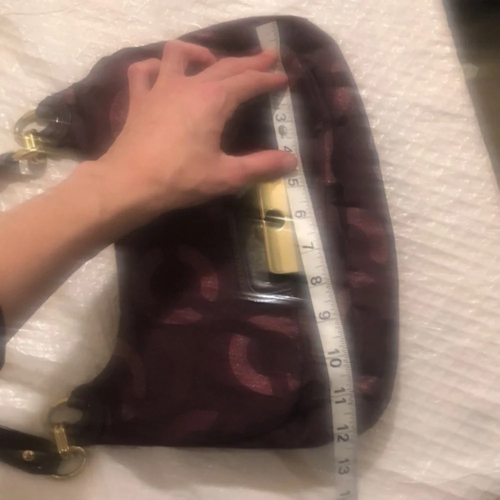 Coach purple chain link kirsten hobo bag